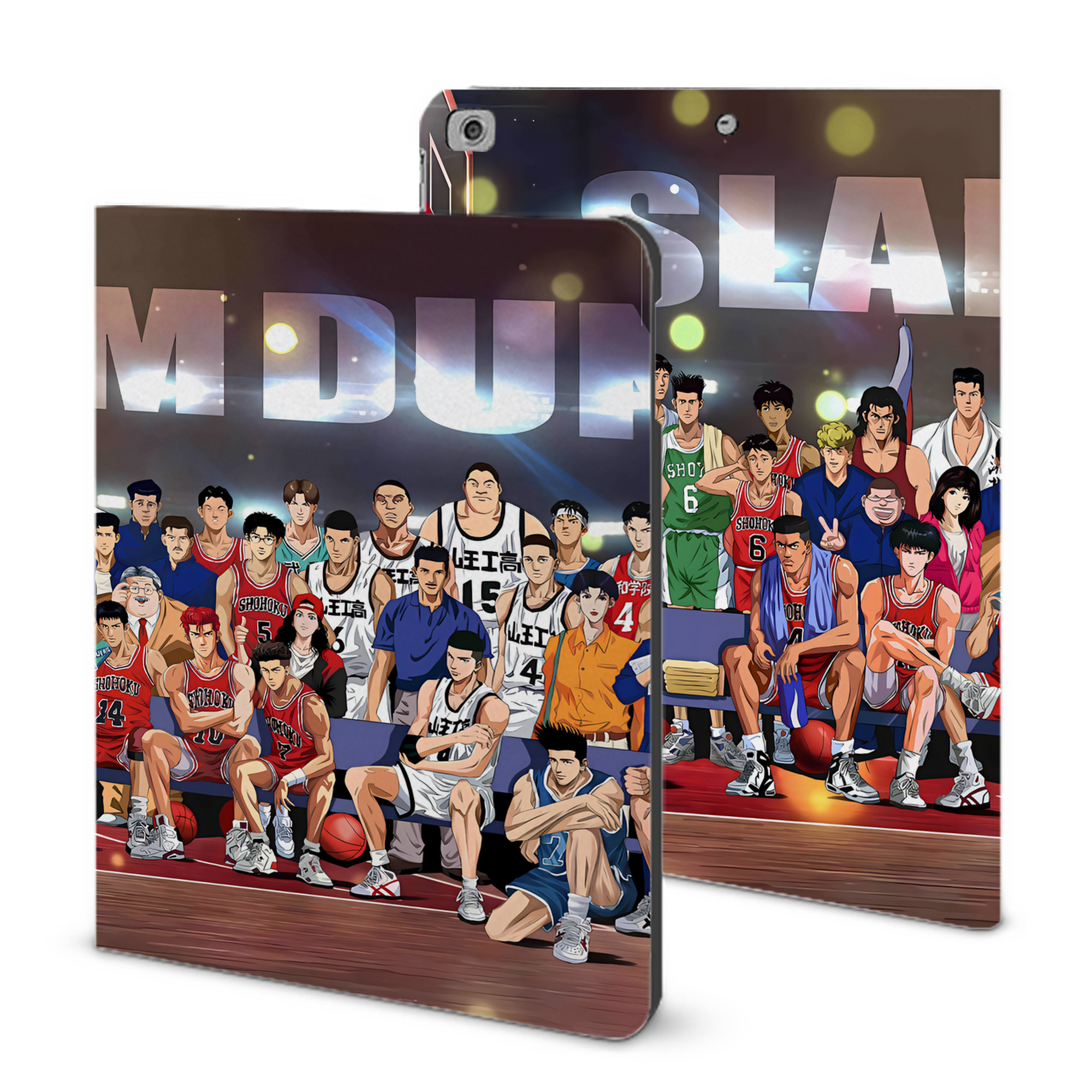 （画像用） SLAM DUNK／スラムダンク IPad ケース ブック型 PUレザー TPU 耐衝撃 軽量 薄型 ペン収納なし 全面保護 IPad 各モデル対応